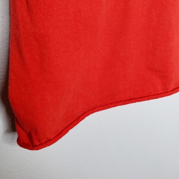 Zara Trafaluc Red Faux Pearl Distressed T-Shirt - Picture 7 of 10